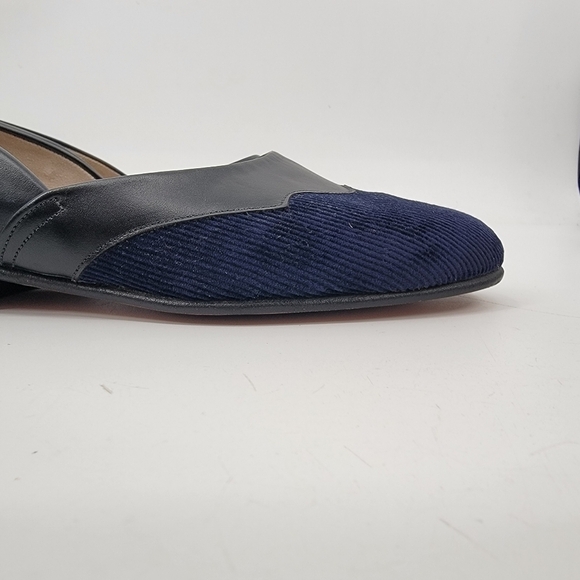 New & Lingwood Navy Eton Cord Slippers Made in England UK 8.5 EU 42 US 9.5 Luxe - Picture 6 of 15